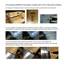 Attaching Glassless Mirror Stackable Stands With Self Drilling Screws