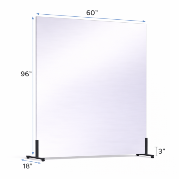 60 x 96 Vertical Free-standing glassless mirror on floor stand for portable use