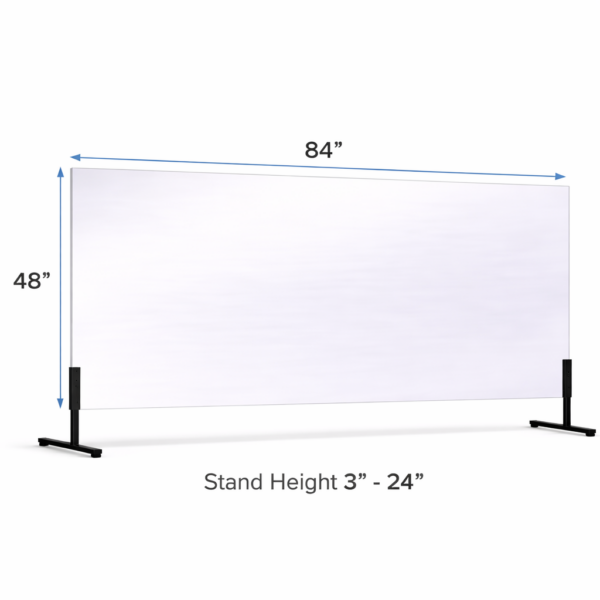 48 x 84 Horizontal Free-standing glassless mirror on floor stand for portable use