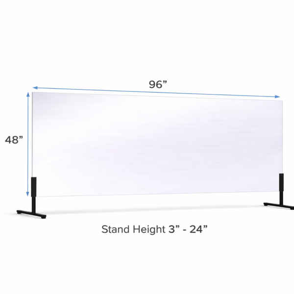 48 x 96 Horizontal Free-standing glassless mirror on floor stand for portable use
