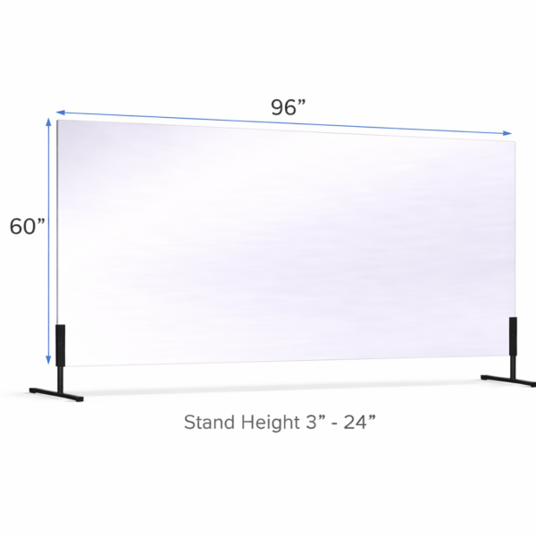 60 x 96 Horizontal Free-standing glassless mirror on floor stand for portable use