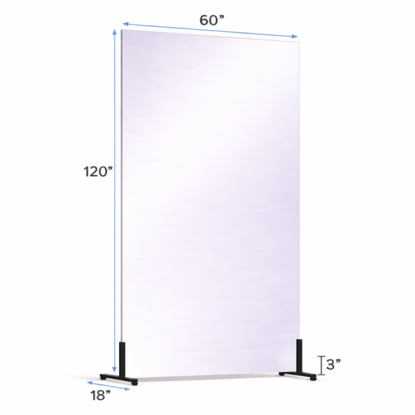 60 x 120 Vertical Free-standing glassless mirror on floor stand for portable use