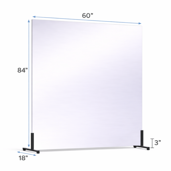 60 x 84 Vertical Free-standing glassless mirror on floor stand for portable use