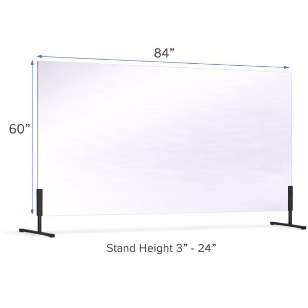 60 x 84 Horizontal Free-standing glassless mirror on floor stand for portable use