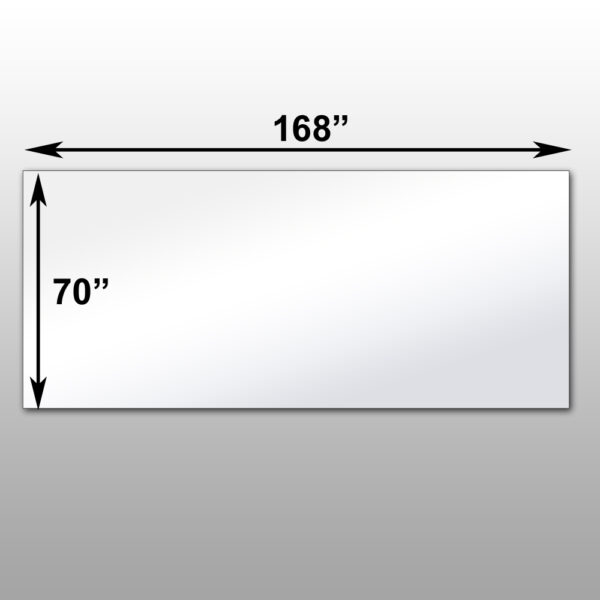Mirrorlite® PFS Optical Grade Glassless Mirror 70" x 168" x 2.5"
