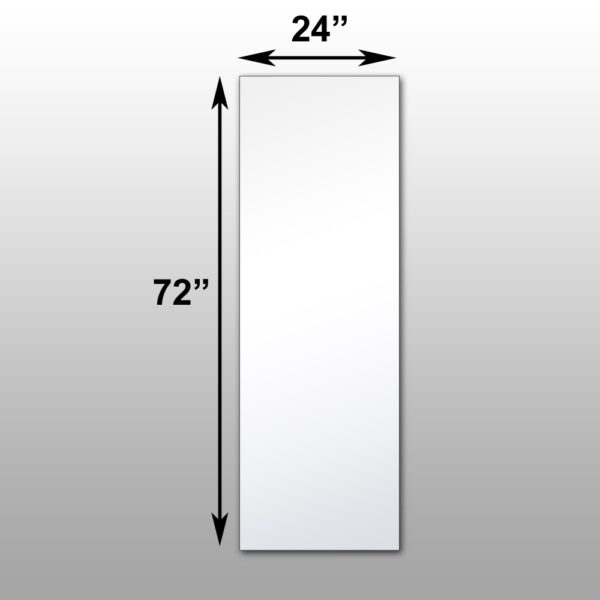 Mirrorlite® Scrim See-Thru Glassless Mirror 24"x72"x1.25"