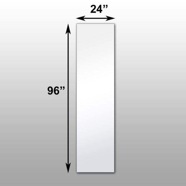 Mirrorlite® Scrim See-Thru Glassless Mirror 24"x96"x1.25"