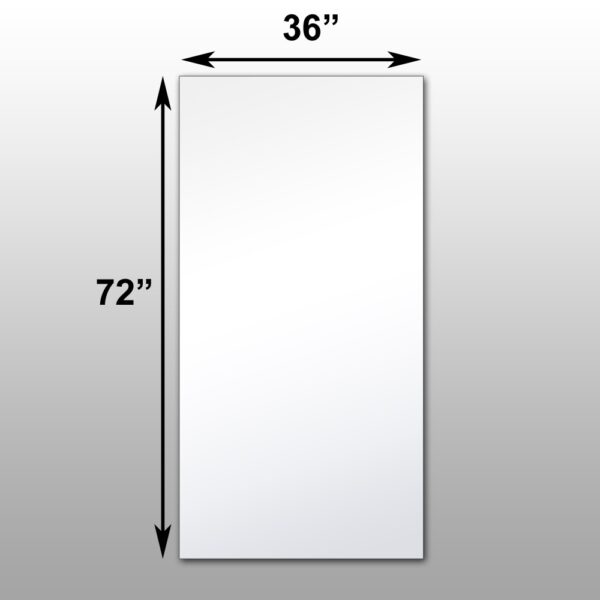 Mirrorlite® Scrim See-Thru Glassless Mirror 36"x72"x1.25"