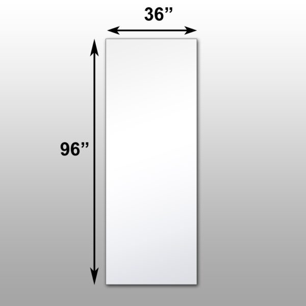 Mirrorlite® Scrim See-Thru Glassless Mirror 36"x96"x1.25"