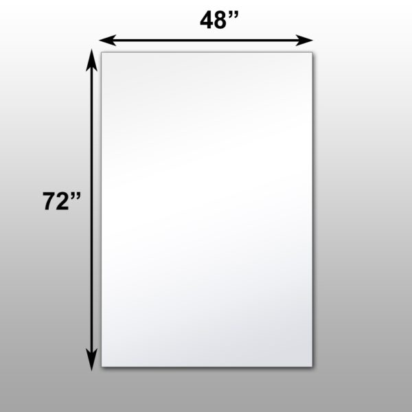 Mirrorlite® Scrim See-Thru Glassless Mirror 48"x72"x1.25"