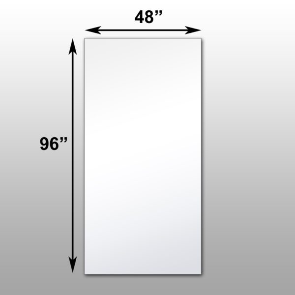 Mirrorlite® Scrim See-Thru Glassless Mirror 48"x96"x1.25"
