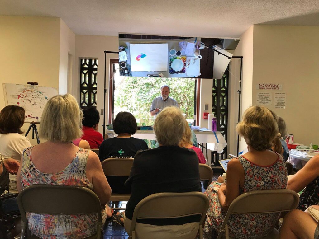 Stephen Quiller Watercolor Society Overhead Demonstration Glassless Mirror