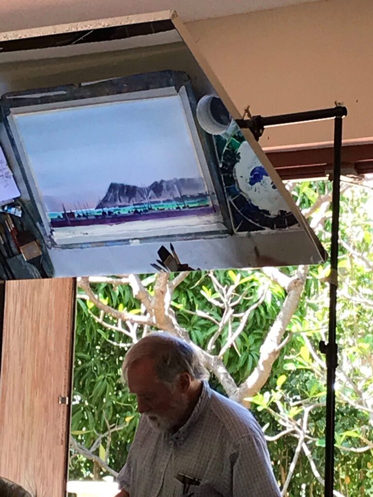 Stephen Quiller Watercolor Society Overhead Demonstration Glassless Mirror