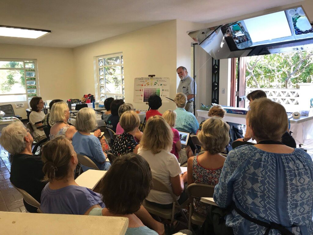 Stephen Quiller Watercolor Society Overhead Demo Glassless Mirror