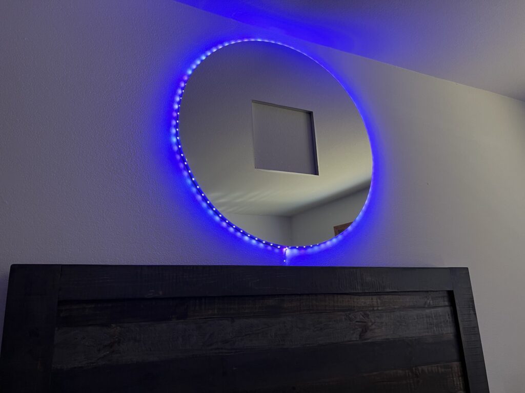 LED Round Plus Hole Cut - Custom Glassless Mirror