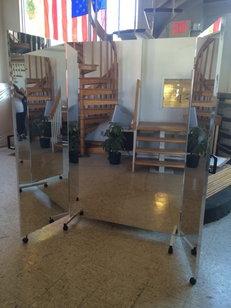 72×96 Tri-Folding Wardrobe Glassless Mirror