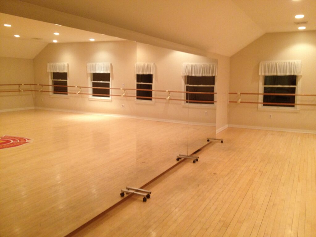 Dance Studio - Freestanding Rolling Glassless Mirrors