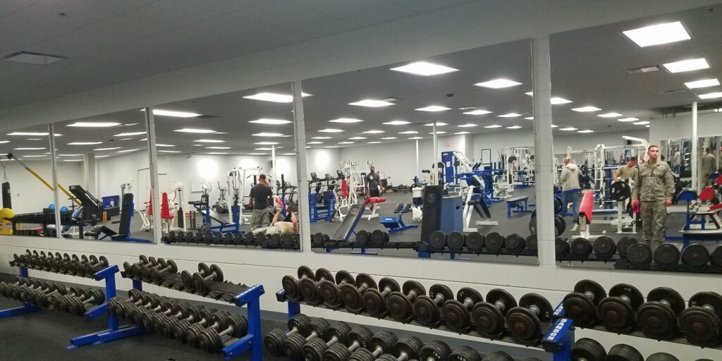 Tinker Air Force Base Gym Wall Glassless Mirrors