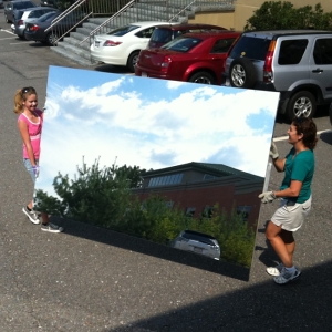 Surface Wall Mounted Glassless Mirror