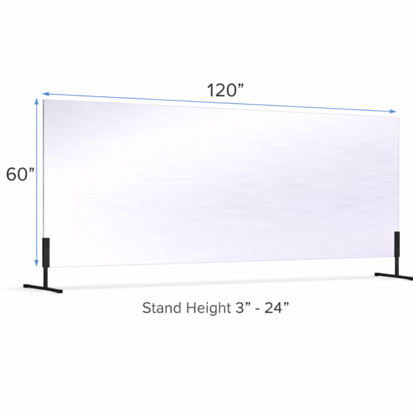 72 x 120 Horizontal Free-standing glassless mirror on floor stand for portable use