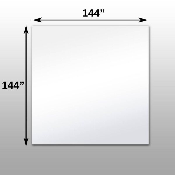 144 x 144 Large-format glassless mirror designed for seamless reflective installations