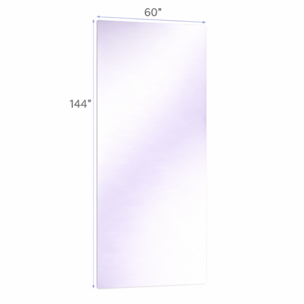 60 x 144 Surface-mounted glassless mirror installed on a wall in a professional studio environment