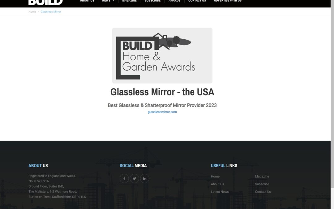 Build Magazine Award Glassless Mirror