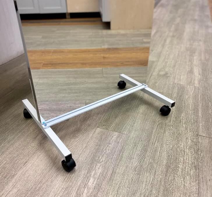 stackable stand freestanding glassless mirror with bumper guard