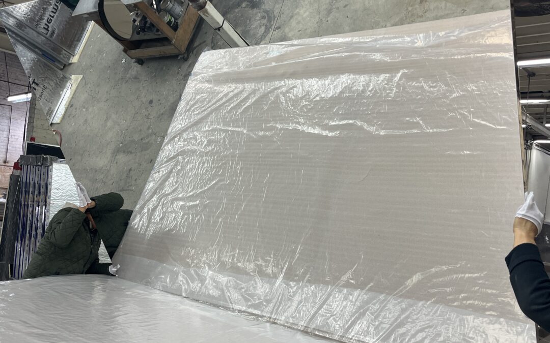 Behind the Scenes: Custom Glassless Mirrors Being Prepared for Museum Ceiling Installation