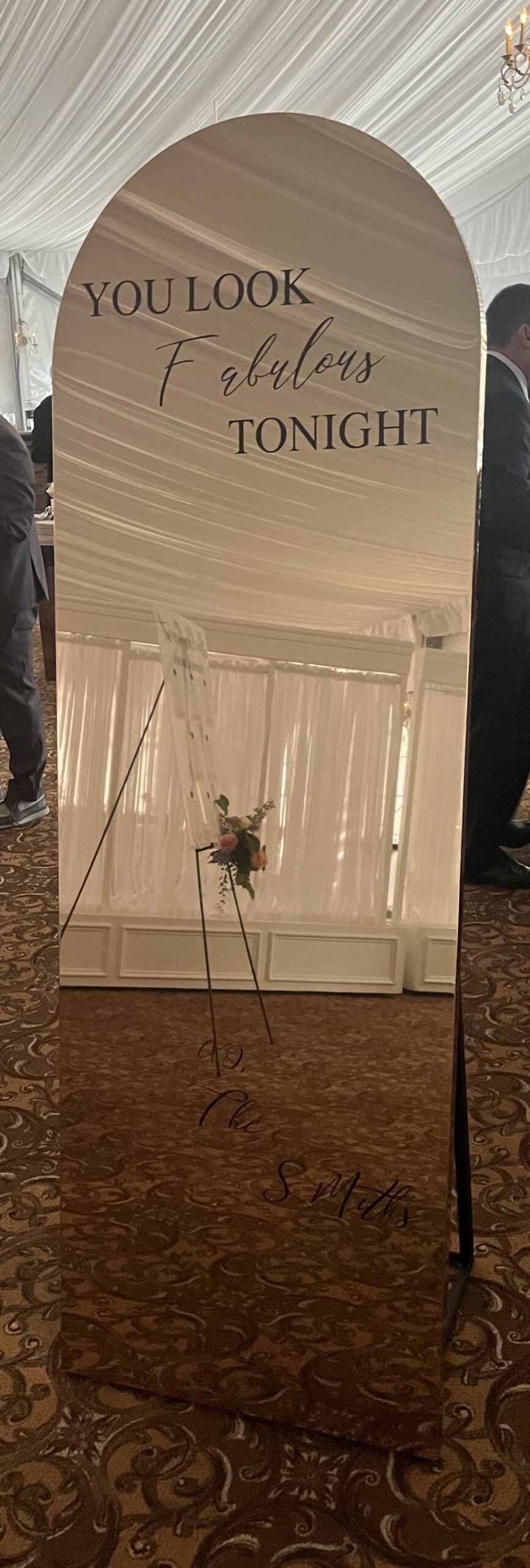 Custom Gold Glassless Mirror Radius