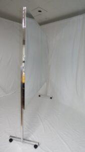 Horizontal Rolling Glassless Mirror 24 Inch High Stands