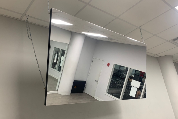 Hanging and Suspended Glassless Mirror